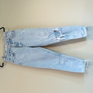 Abercrombie & Fitch Curve Love The Mom High Rise Blue Jean